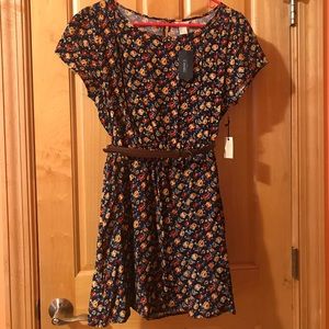Navy floral dress